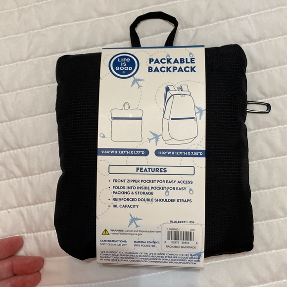 Life is Good Packable Backpack NWT - Picture 4 of 7